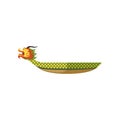 Dragon Boat, symbol of Chinese traditional Festival vector Illustration on a white background Royalty Free Stock Photo