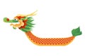Dragon boat traditional festival - boat vector illustration isolated on transparent background - Duanwu or Zhongxiao festival