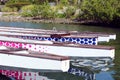 Dragon Boats docked Royalty Free Stock Photo