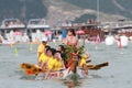 Dragon boats festival race Stanley beach Hong Kong 6 June 2011 Royalty Free Stock Photo