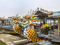 Dragon boats on perfume river Royalty Free Stock Photo