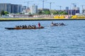 Training session of thames dragon boat in Newham