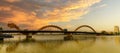 Dragon bridge with Han river in Da Nang city. Landmark and popular for tourist attraction. Vietnam and Southeast Asia travel Royalty Free Stock Photo