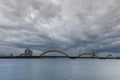 Dragon bridge with Han river in Da Nang city. Landmark and popular for tourist attraction. Vietnam and Southeast Asia travel Royalty Free Stock Photo