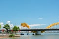 Dragon bridge and Han river in Danang, Vietnam