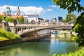 Dragon bridge in Ljubljana, Slovenia, Europe.