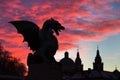 Dragon bridge, Ljubljana, Slovenia, Europe.