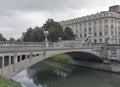 Dragon bridge in Ljubljana, Slovenia Royalty Free Stock Photo