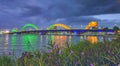 Dragon bridge over river Han in Da Nang, Vietnam Royalty Free Stock Photo