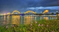 Dragon bridge over river Han in Da Nang, Vietnam Royalty Free Stock Photo