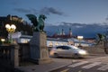 Dragon bridge Zmajski most Ljubljana, Slovenia. Royalty Free Stock Photo