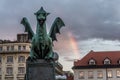 The Dragon Bridge Zmajski most, Ljubljana, Slovenia