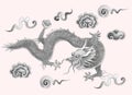 Dragon bright illustration Chinese Dragon of power and wisdom.