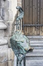 City Hall Dragon bronze railing in Mons, Belgium