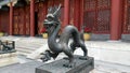 Dragon bronze statue guarding the east gate - Summer palace, Beijing Royalty Free Stock Photo