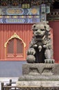 Dragon bronze statue in Yonghe Gong,Beijing.