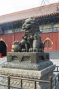 Dragon Bronze Statue Yonghe Gong Temple Beijing