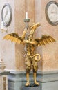 Dragon Candelabrum in St Mang Basilica in Fussen, Bavaria, Germany Royalty Free Stock Photo