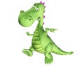 Dragon Cartoon - jumping Royalty Free Stock Photo