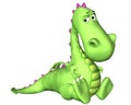 Dragon Cartoon - Very Sad Royalty Free Stock Photo