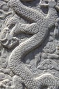 Dragon carving - close up