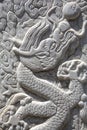 Dragon carving - close up