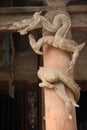 Dragon carving at Jinci Temple near Taiyuan, Shanxi, China. Royalty Free Stock Photo