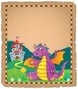 Dragon and castle theme parchment 1