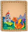 Dragon and castle theme parchment 5