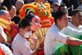 A dragon in a Chinese New Year audience