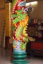 Dragon at the column in Chinese temple