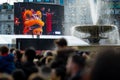 Dragon dance during Chinese lunar year celebrations in London