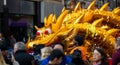 Dragon dance during Chinese lunar year celebrations in London