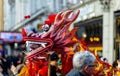 Dragon dance during Chinese lunar year celebrations in London