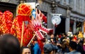 Dragon dance during Chinese lunar year celebrations in London