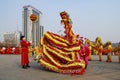 Dragon dance. Traditional Chinese spring festival celebration