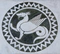 Dragon in a decorative circle on the Chiesa dei Santi Giovanni e Reparata Royalty Free Stock Photo
