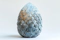 Dragon Egg Isolated, Crystal Scaled Fantasy Eggs, Dinosaur Fossil, Magic Dragon Egg Generative AI Illustration Royalty Free Stock Photo