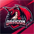 Dragon esport mascot logo design