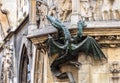 Dragon on facade of Neues Rathaus or New Town Hall in Munich, Bavaria, Germany