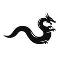 Dragon Fantasy Icon on White Background. Vector