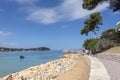 The Dragon ferry boat coastal landscape Santa Ponsa Mallorca Royalty Free Stock Photo