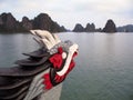 Dragon figurehead on Halong Bay