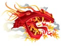 Dragon fire head Royalty Free Stock Photo