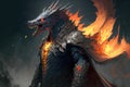 Dragon fire : The Dragon-Human Hybrid Superhero Protecting the City. Generative AI