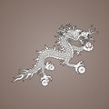 Dragon from the flag of Bhutan Royalty Free Stock Photo