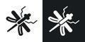 Dragon fly icon vector set on white background Royalty Free Stock Photo