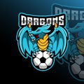 Dragon Football Animal Team Badge
