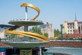 Dragon fountain in Tianfu Square in the center of the city Royalty Free Stock Photo