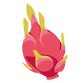 Dragon fruit flat simple illustration Royalty Free Stock Photo